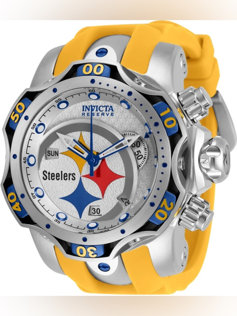Invicta NFL Steelers Venom Gen III Men’s Chronograph Watch (Model 33085)